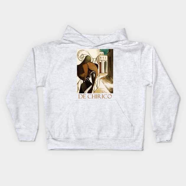 The Vexations of the Thinker (1915) by Giorgio de Chirico Kids Hoodie by Naves